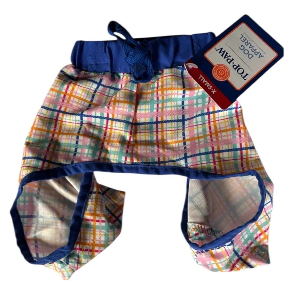 Plaid Dog Shorts Trunks XS